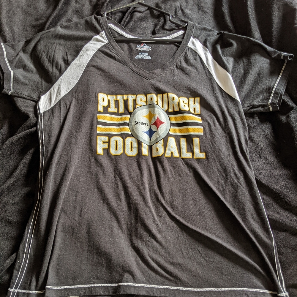 Pittsburgh Steelers XL short sleeve shirt black gold